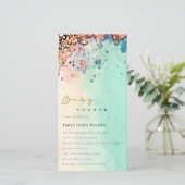 ビーチ砂岩水彩赤ちゃんシャワー招待状 サンキューカード (スタンド正面)