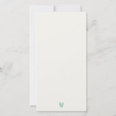 ビーチ砂岩水彩赤ちゃんシャワー招待状 サンキューカード (裏面)