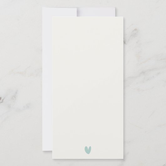 ビーチ砂岩水彩赤ちゃんシャワー招待状 サンキューカード (裏面)