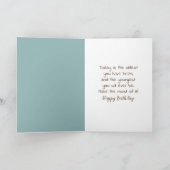 ビーチ砂時計誕生日 カード (内部)