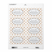 ビーチ砂糖ヒトデ真珠2Hワインボトルラベル ラベル (フルシート)