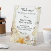 ビーチ砂結婚城の安全 台座サイン (インサイチュ)