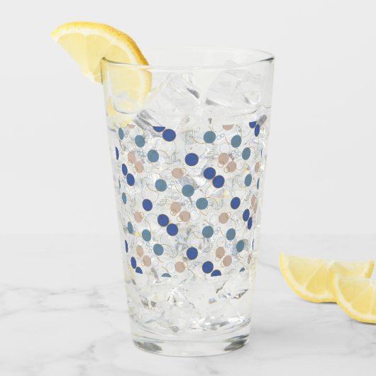 ビーチ砂色ドット タンブラーグラス (アイス正面)