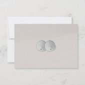 ビーチ砂、砂ドル4バー結婚の返信カード 出欠カード (裏面)