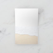 ビーチ砂nサーフ折り空白の畳みノートカード カード (内部)