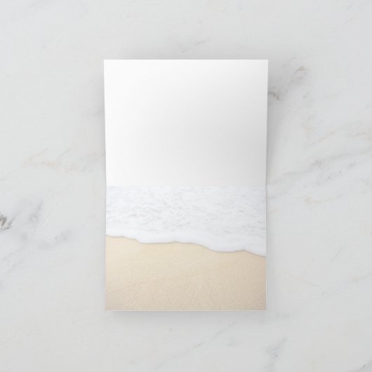 ビーチ砂nサーフ折り空白の畳みノートカード カード (内部)