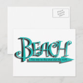 ビーチ砂n波 ポストカード (正面/裏面)