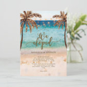 ビーチ私達は私達が招待駆け落ちした結び目を結びました 招待状 (スタンド正面)