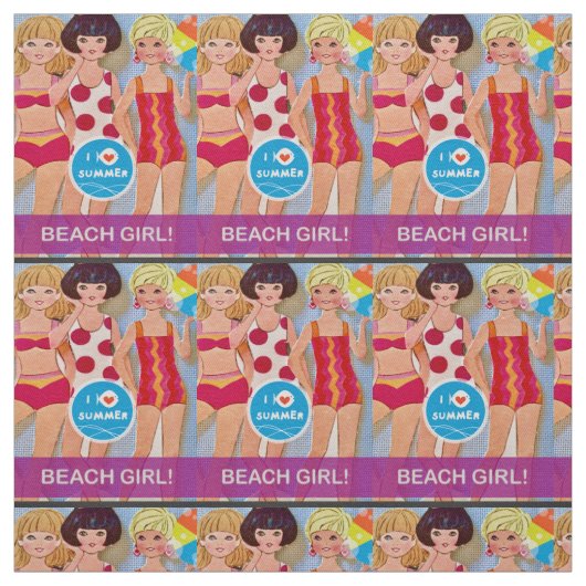 ビーチ紙人形織物 ファブリック (見本)