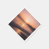 ビーチ素晴らしサンセット スタンダードカクテルナプキン (角)