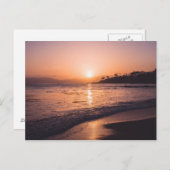 ビーチ素晴らしサンセット ポストカード (正面/裏面)