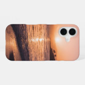 ビーチ素晴らしサンセット iPhone 16ケース (裏面横)
