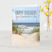 ビーチ素晴らし – 義理の祖母誕生日カード カード (黄色い花)