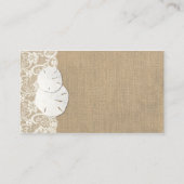 ビーチ素朴ウォーミングバーラップ結婚レースの情報カード エンクロージャーカード (裏面)