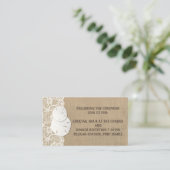 ビーチ素朴ウォーミングバーラップ結婚レースの情報カード エンクロージャーカード (スタンド正面)