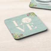 ビーチ素朴サンドドルスクエア コースター (左側)