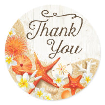 ビーチ素朴シーシェルプルメリアサンキューラベル