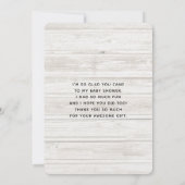 ビーチ素朴シーンとボートありがとう サンキューカード (裏面)