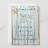 ビーチ素朴スタフィッ結婚シュ発表 招待状 (裏面)