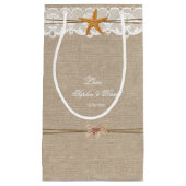 ビーチ素朴スターフィッシュレ結婚ースカスタム スモールペーパーバッグ (正面)