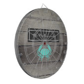 ビーチ素朴ターコイズブルーカニファミリーモノグラム ダーツボード (正面左)