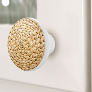 ビーチ素朴トロピカルアイランドウィッカー セラミックノブ