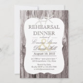 ビーチ素朴ドリフトウッドスターフィッシュリハーサルディナー 招待状 (正面)