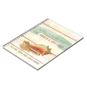 ビーチ素朴ハウスウェルメパーソナライズされたット ノートブック (左側)