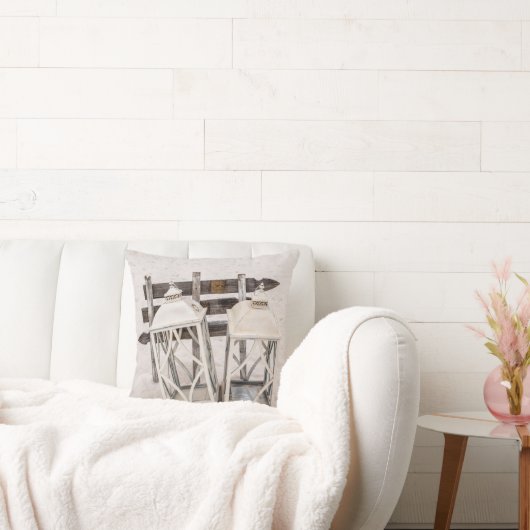 ビーチ素朴ハウスランタンズオンサンド クッション (ソファ)