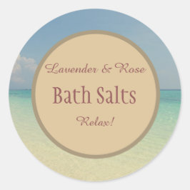 ビーチ素朴バスソルトメイソンジャー ラウンドシール