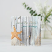 ビーチ素朴ヒトデの結婚式の日付を保存 セーブザデート (スタンド正面)