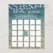 ビーチ素朴ヒトデブライダルシャワービンゴゲーム (正面)