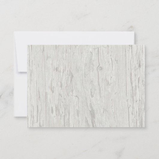 ビーチ素朴流木サンドドルウェディングRSVP 出欠カード (裏面)