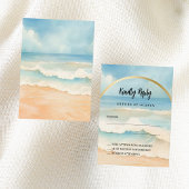 ビーチ結婚アーチ応答RSVP ノートカード