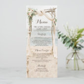 ビーチ結婚アーバーのメニューカード メニュー (スタンド正面)