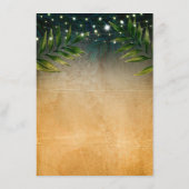 ビーチ結婚カクテル情報ゲスト エンクロージャーカード (裏面)