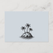 ビーチ結婚カップル エンクロージャーカード (裏面)