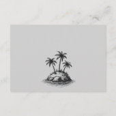 ビーチ結婚カップル エンクロージャーカード (裏面)