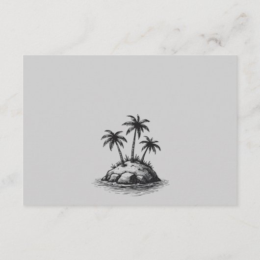 ビーチ結婚カップル エンクロージャーカード (裏面)