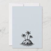 ビーチ結婚カップル 招待状 (裏面)