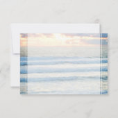 ビーチ結婚サンセットの応答カード 出欠カード (裏面)