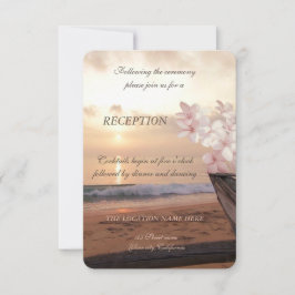 ビーチ結婚サンセット,プルメリア披露宴 招待状