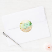 ビーチ結婚サンセット ラウンドシール (封筒)