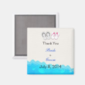 ビーチ結婚サンダルズ マグネット (正面/裏面)