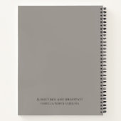 ビーチ結婚テーマのゲストブック(スタイル2) ノートブック (裏面)