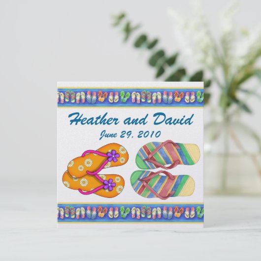 ビーチ結婚パーティー/卒業式 – SRF 招待状 (スタンド正面)