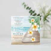 ビーチ結婚上の |リハーサルディナー 招待状 (スタンド正面)