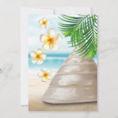 ビーチ結婚上の |招待状 招待状 (裏面)