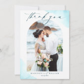 ビーチ結婚写真サンキューカード 招待状 (正面)