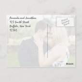 ビーチ結婚式ありがとうコメント付き写真 ポストカード (裏面)